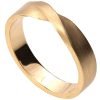 Wide Mobius Wedding Band Yellow Gold