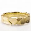 Yellow Gold Parched Earth Wedding Band