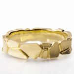 Yellow Gold Parched Earth Wedding Band