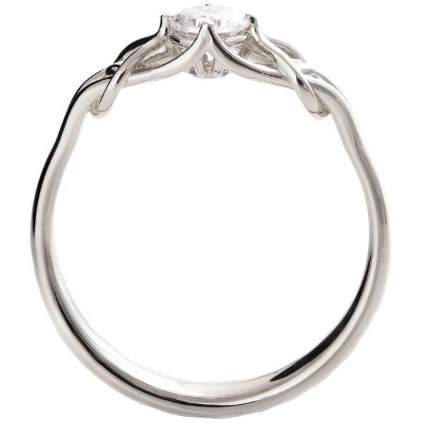 טבעת נישואין בסגנון קלטי בשיבוץ יהלום עשויה זהב לבן ENG #10B טבעות אירוסין