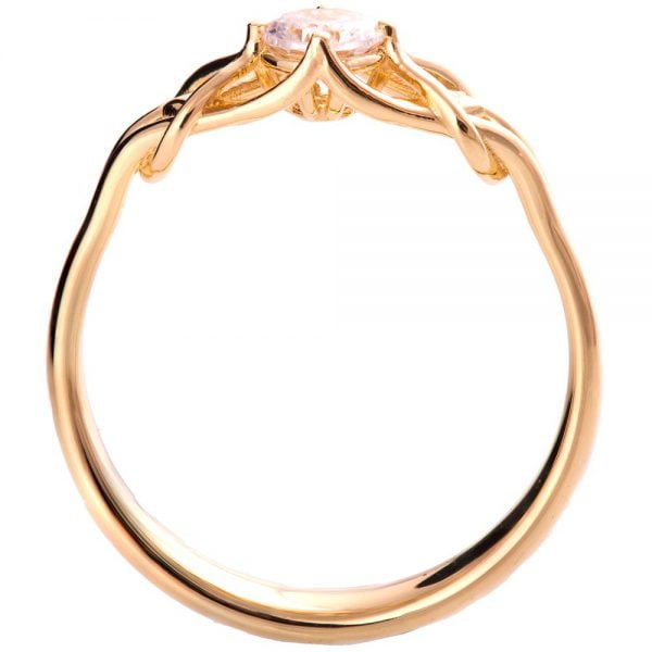 טבעת אירוסין בסגנון קלטי מזהב אדום משובצת מואסניט ENG 10B טבעות אירוסין