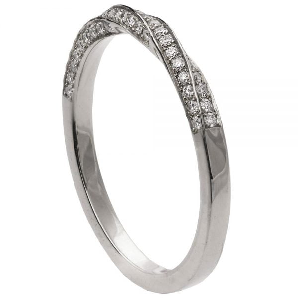 Mobius Diamond Ring White Gold