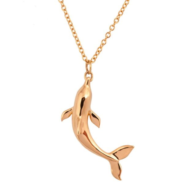 תליון דולפין עשוי זהב אדום קטלוג
