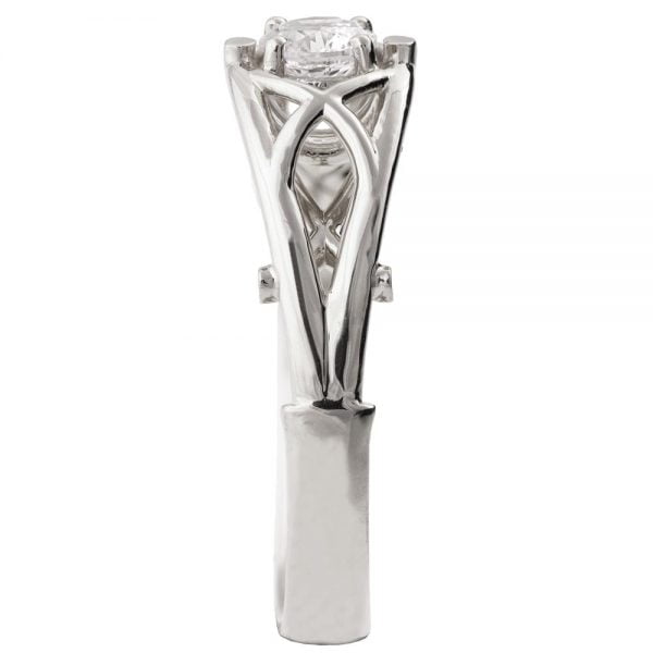 טבעת אירוסין עשויה זהב לבן משובצת יהלום ENG #14 טבעות אירוסין