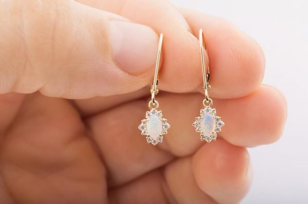Opal Earrings Yellow Gold and Diamonds Catalogue