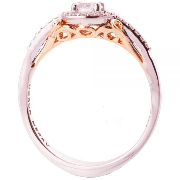 Halo Engagement Ring Rose Gold and Diamonds eng11 Catalogue