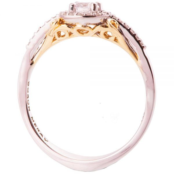 Halo Engagement Ring Yellow Gold and Diamonds eng11 Catalogue