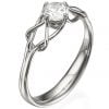 טבעת אירוסין בסגנון קלטי מזהב אדום משובצת מואסניט ENG 10 טבעות אירוסין