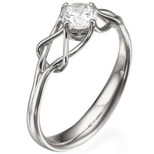 Celtic Engagement Ring White Gold and Diamond ENG10 Catalogue