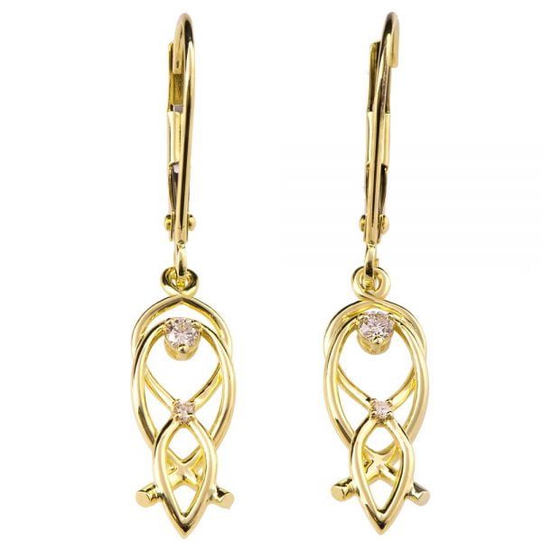 Celtic Earrings Yellow Gold and Diamonds 9 Catalogue