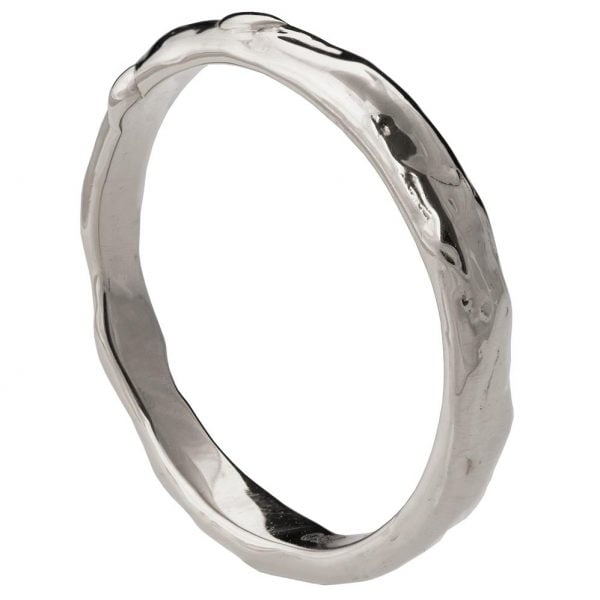 טבעת נישואין ייחודית עשויה זהב לבן Wrap #2 טבעות נישואין