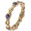 Braided Wedding Band Rose Gold and Sapphires E2 Catalogue