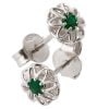 Celtic Earrings White Gold and Emeralds e001 Catalogue