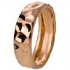 טבעת בטקסטורה מרוקעת עשויה זהב לבן #2 Hammered טבעות נישואין