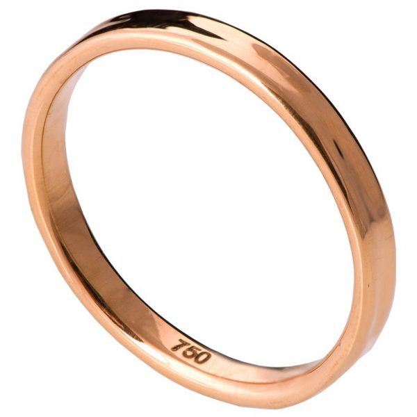 טבעת נישואין 'סימפל' פשוטה ואלגנטית עשויה זהב אדום Simple #2 טבעות נישואין