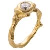 טבעת מעוצבת בהשראת הטבע משובצת יהלום עשויה זהב אדום Twig #10 טבעות אירוסין