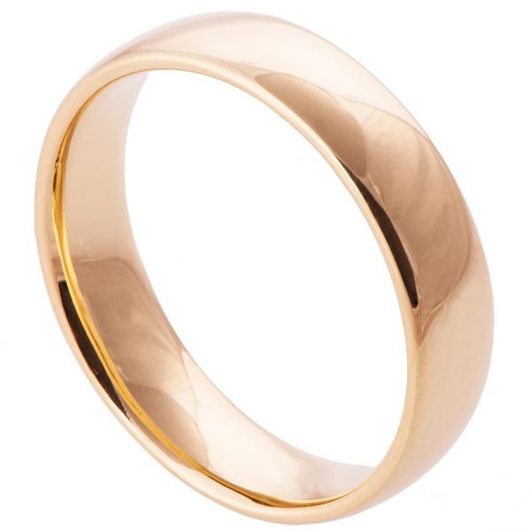טבעת נישואין קלאסית ‘קומפורט פיט’ עשויה זהב אדום טבעות נישואין