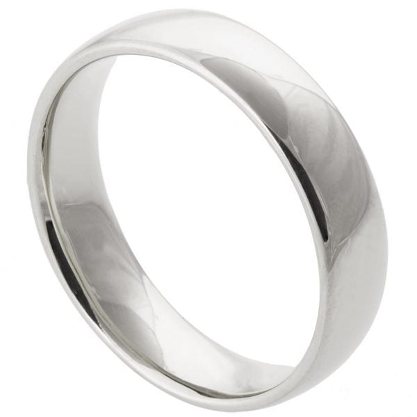 טבעת נישואין קלאסית ‘קומפורט פיט’ עשויה זהב לבן טבעות נישואין