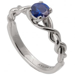 Braided Engagement Ring Platinum and Sapphire 2 Catalogue