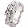 טבעת נישואין בסגנון 'לבנים' ייחודי עשויה בשילוב צבעי זהב בשיבוץ יהלומים Bricks #D טבעות נישואין