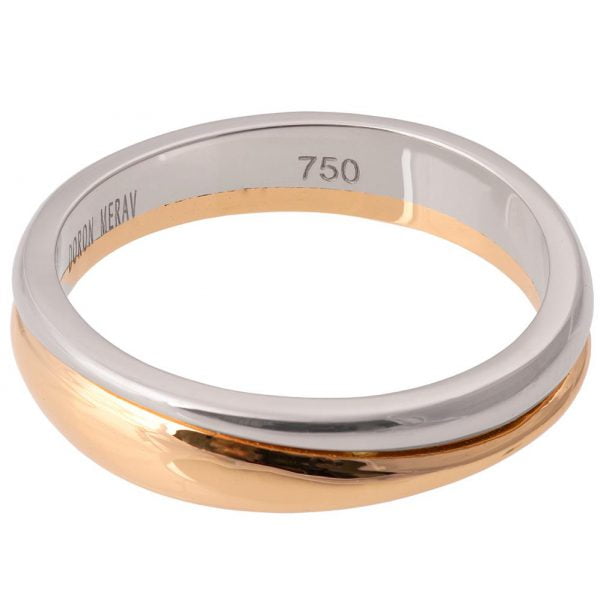 Geo Two Tone Wedding Band White and Yellow Gold 2 Catalogue