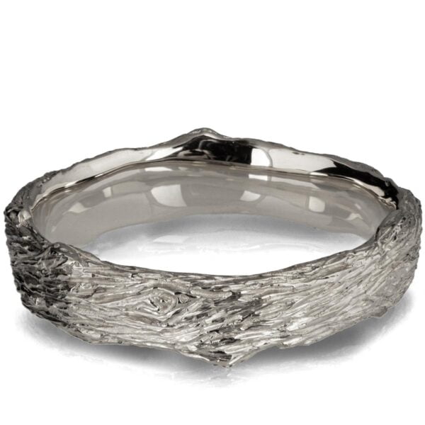 טבעת נישואין בהשראת הטבע עשויה פלטינה Twig #6 טבעות נישואין