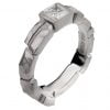 טבעת אירוסין בסגנון 'לבנים' עשויה זהב לבן ומשובצת יהלום פרינסס Briks #3 טבעות אירוסין