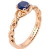 Braided Engagement Ring Yellow Gold and Sapphire 2 Catalogue