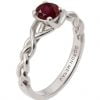 Braided Engagement Ring Rose Gold and Ruby 2 Catalogue