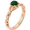 Braided Engagement Ring Yellow Gold and Emerald 2 Catalogue