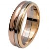 טבעת נישואין עשויה משילוב של זהב לבן וזהב צהוב Geo #2 טבעות נישואין
