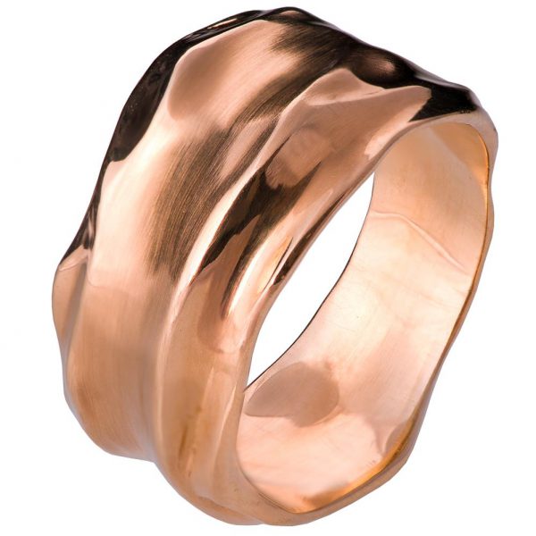 טבעת נישואין לו ולה עשויה זהב אדום Wrap #1 טבעות נישואין