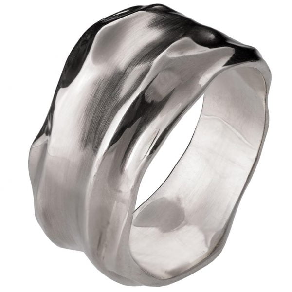 טבעת נישואין לו ולה עשויה זהב לבן Wrap #1 טבעות נישואין