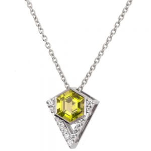 Hexagon Pendant White Gold and Diamonds Catalogue