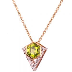 Hexagon Pendant Rose Gold and Diamonds Catalogue
