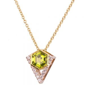 Hexagon Pendant Yellow Gold and Diamonds Catalogue