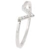 טבעת V מעודנת משובצת יהלומים עשויה פלטינה R021 טבעות נישואין