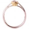 טבעת אירוסין מזהב לבן וצהוב משובצת מואסניט R019 טבעות אירוסין