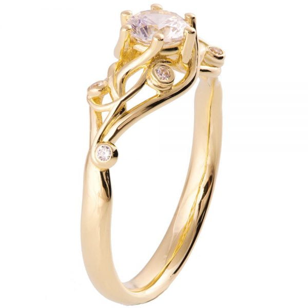 Knot Engagement Ring Yellow Gold and Diamond ENG17 Catalogue