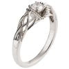 טבעת נישואין משובצת יהלומים בסגנון וינטאג' עשויה זהב לבן ENG #21 טבעות אירוסין
