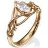 Marquise Cut Celtic Engagement Ring Yellow Gold and Diamonds ENG9 Catalogue