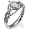 Princess Cut Celtic Engagement Ring Platinum and Diamonds ENG9 Catalogue