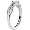 טבעת אירוסין בעיצוב אלגנטי עשויה זהב אדום ומשובצת יהלום ENG #16 טבעות אירוסין