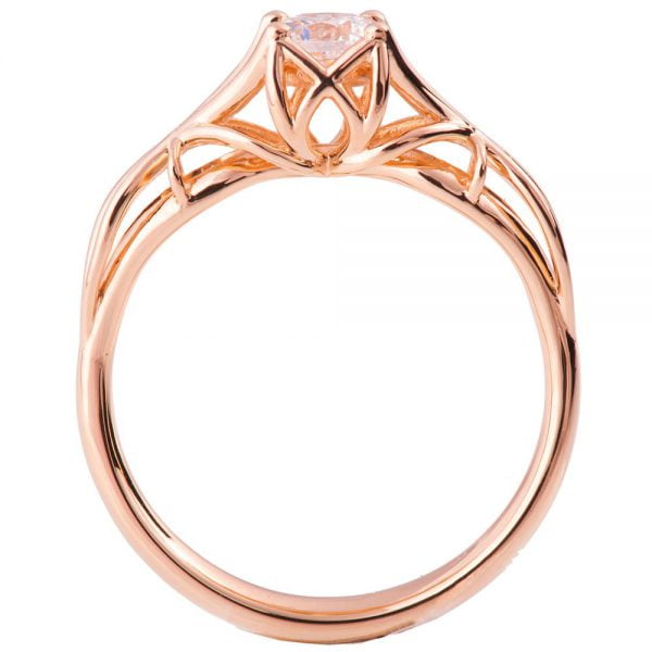 Knot Engagement Ring Rose Gold and Diamond ENG19 Catalogue