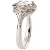 טבעת עלים קלאסית מזהב לבן וצהוב משובצת יהלום R024 טבעות אירוסין