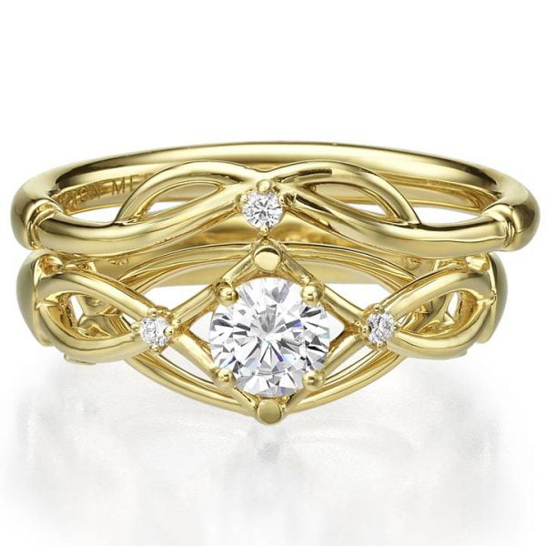Celtic Bridal Set Yellow Gold and Diamonds ENG9 Catalogue