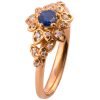 Flower Engagement Ring Rose Gold and Sapphire 2B Catalogue