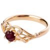 Knot Engagement Ring Rose Gold and Ruby ENG17 Catalogue