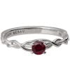 Braided Engagement Ring Platinum and Ruby 2s Catalogue