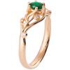 Knot Engagement Ring Yellow Gold and Emerald ENG17 Catalogue